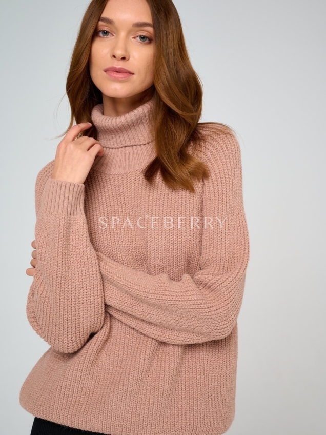 Женский вязаный свитер оверсайз, джемпер