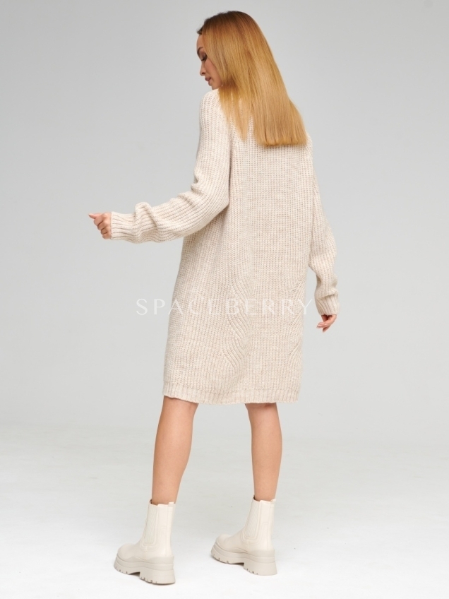 Женский вязаный свитер оверсайз, джемпер